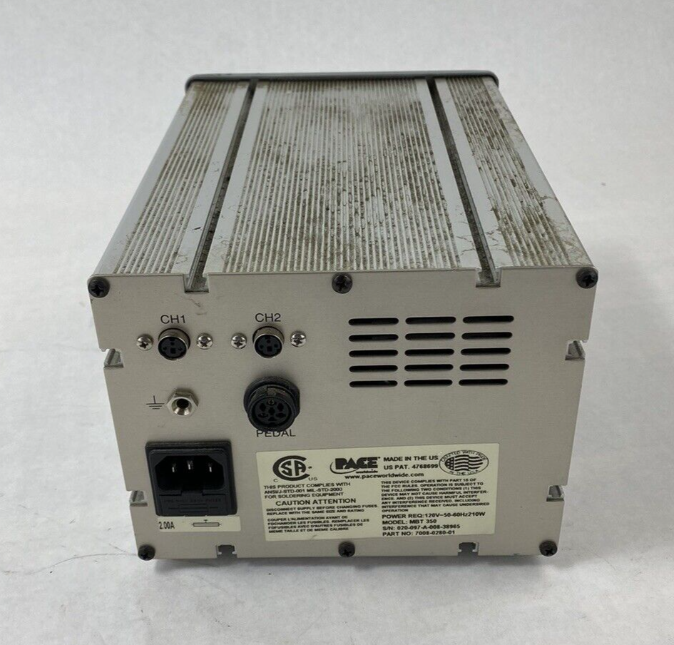 Pace MBT 350 Multi-Channel Soldering Station 120V 50-60Hz 210w Power Tested