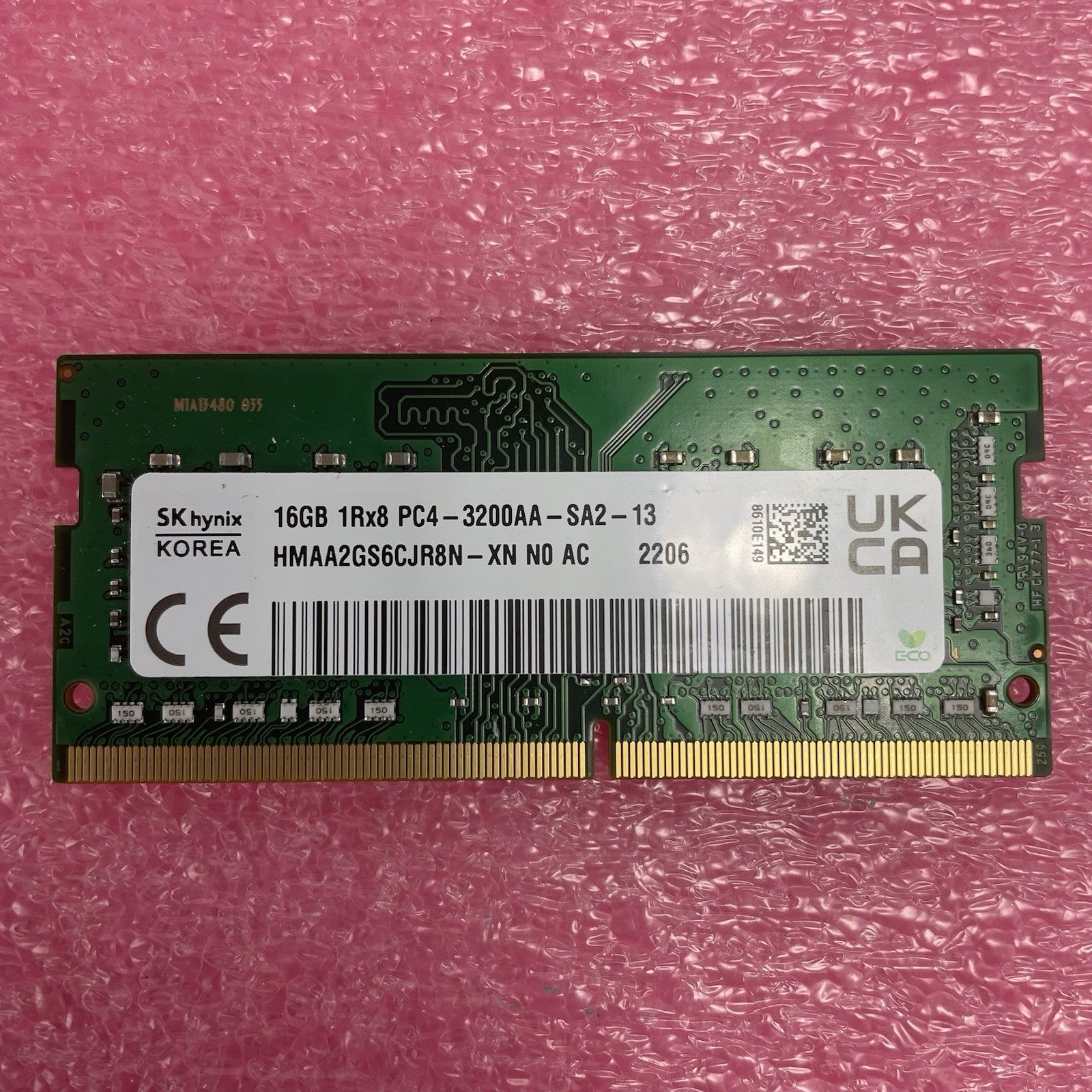 SK hynix 16GB 1Rx8 DDR4 PC4-3200AA-SA2 HMAA2GS6CJR8N-XN SODIMM Laptop Memory RAM1