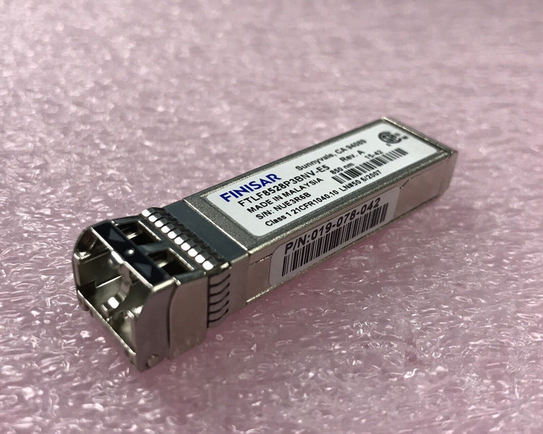 Lot of 23 Finisar FTLF8528P3BNV Multi Rate 8G 8GFC Fibre Channel SFP+ LC 850nm