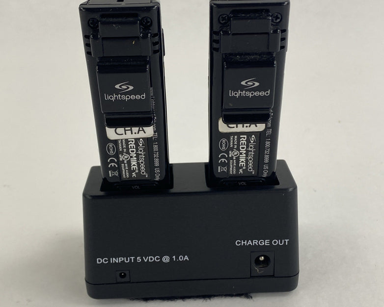 Lightspeed TK-RMT Redmike With Dock NO Power Cord Tested with Battery