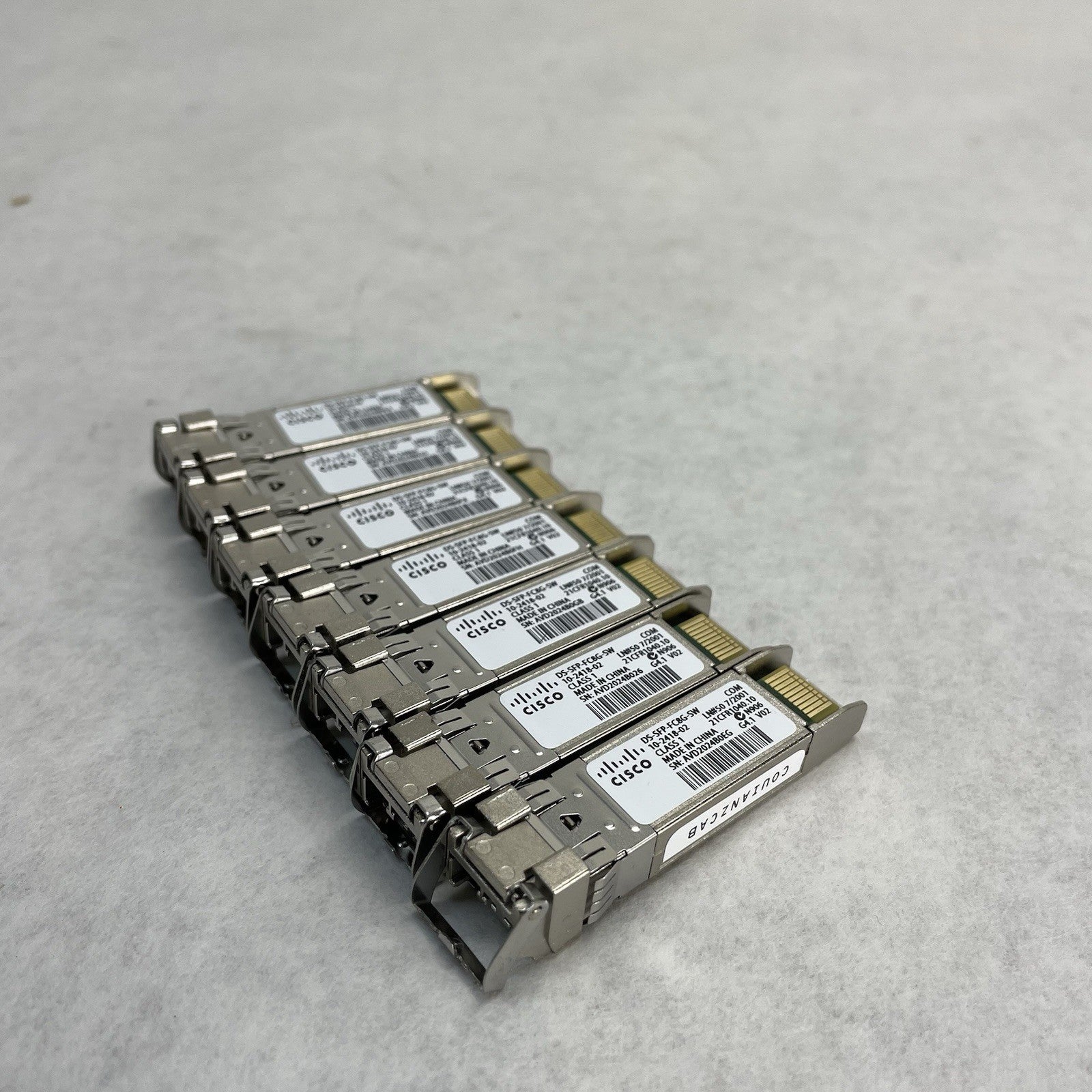 Cisco DS-SFP-FC8G-SW Transceivers Lot Of 7