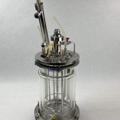 Eppendorf G-1395-13  3L Liter Glass Jacketed Vessel Bioreactor