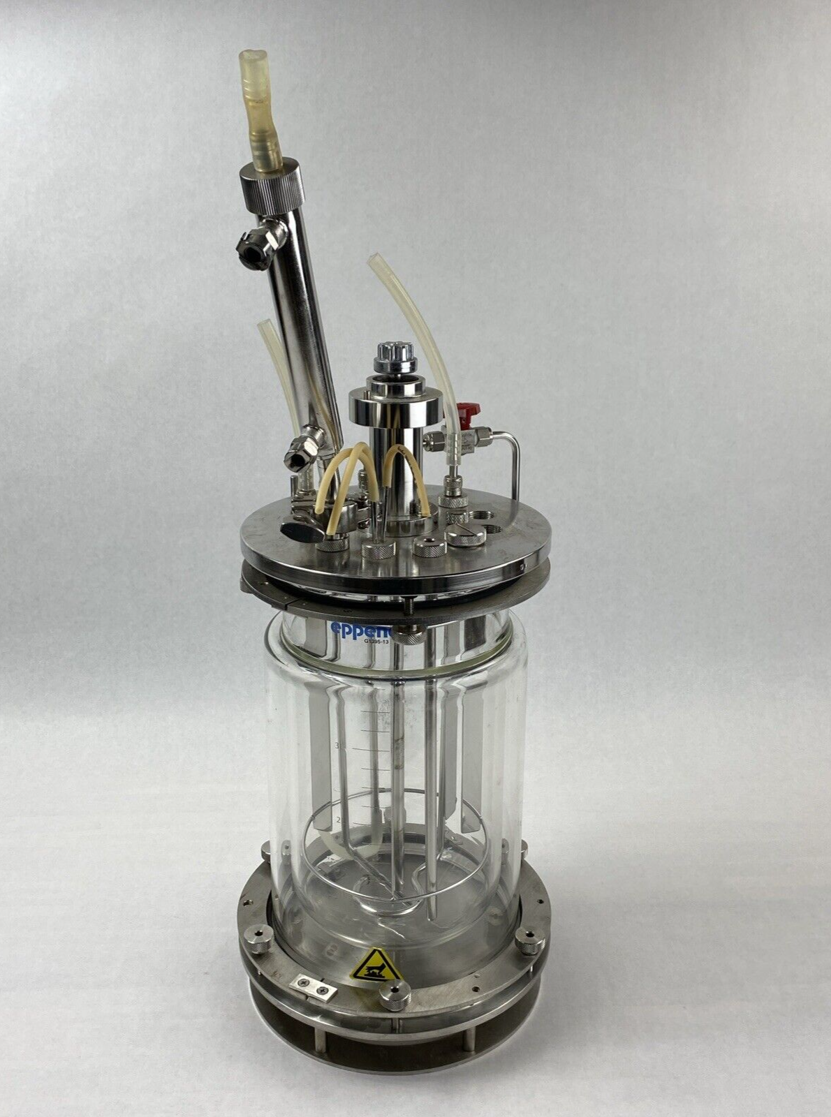 Eppendorf G-1395-13  3L Liter Glass Jacketed Vessel Bioreactor