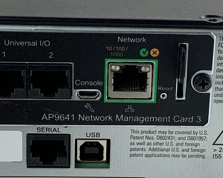 APC SMX1500RM2UNC Smart-UPS Backup 1500VA 1000W 120V w/ AP9641 No Batt No Caddy