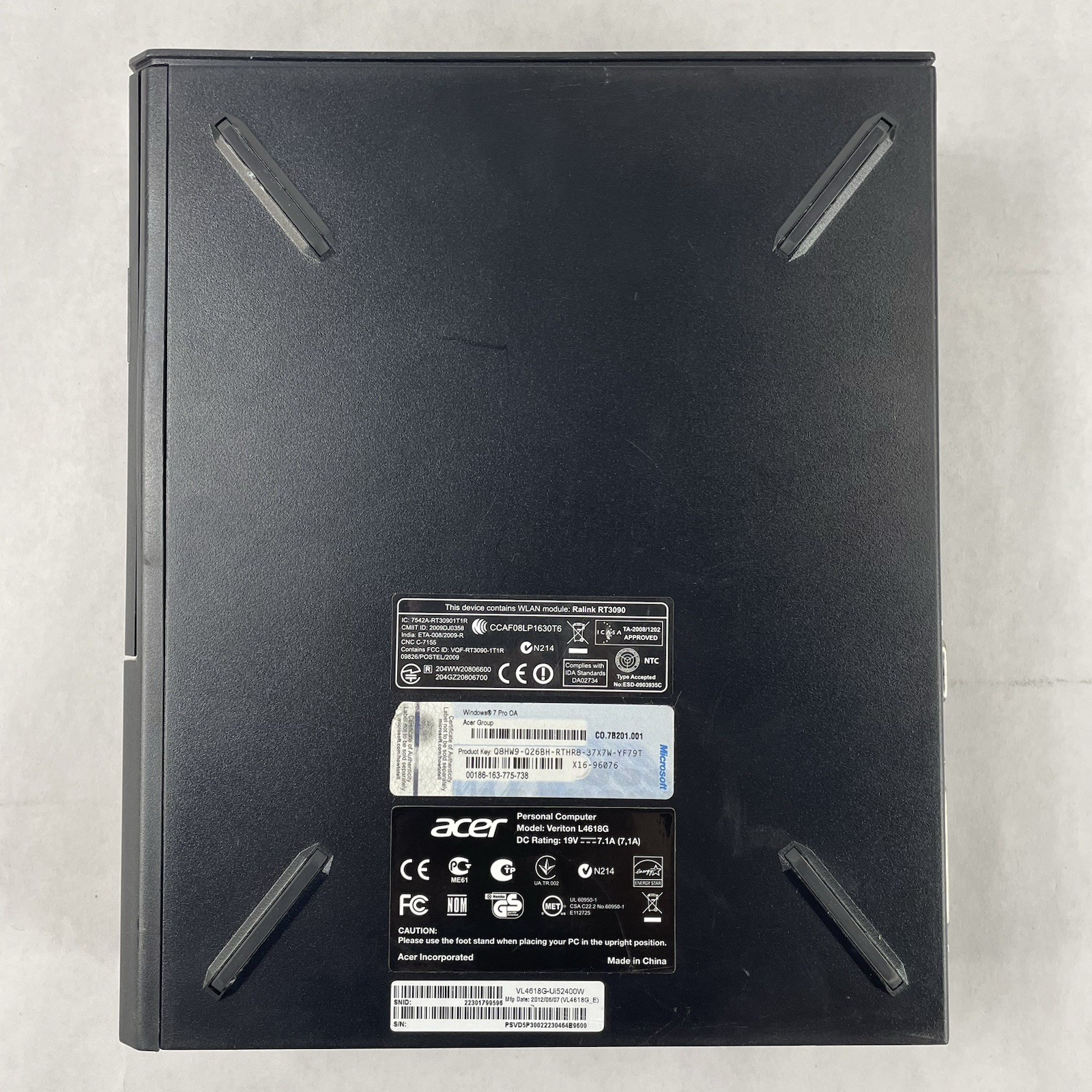 ACER Veriton L4618G Micro i5-2400S 2.50 GHz 4 GB RAM No SSD/OS/AC9