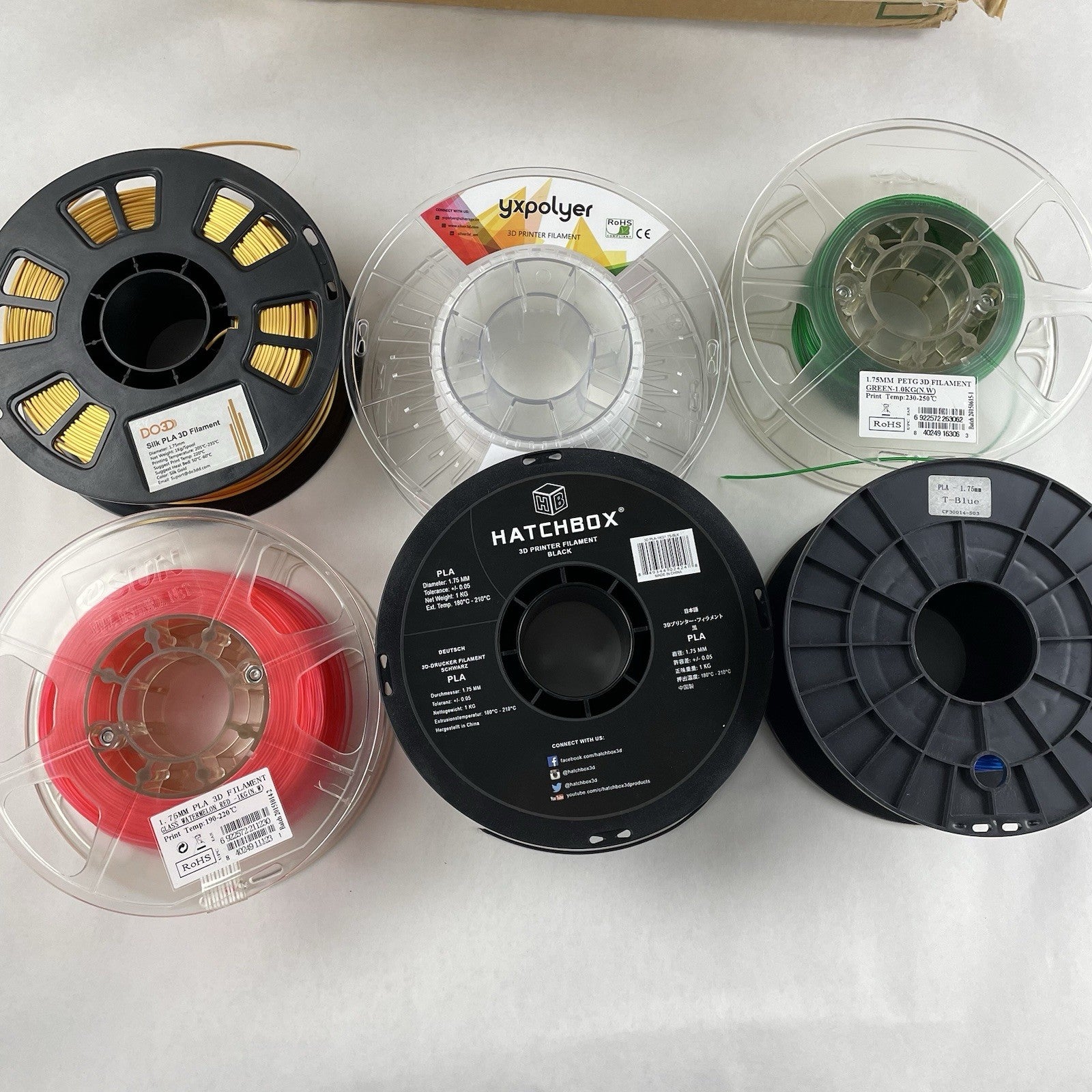 Assorted Box of 1.75MM PLA Filament