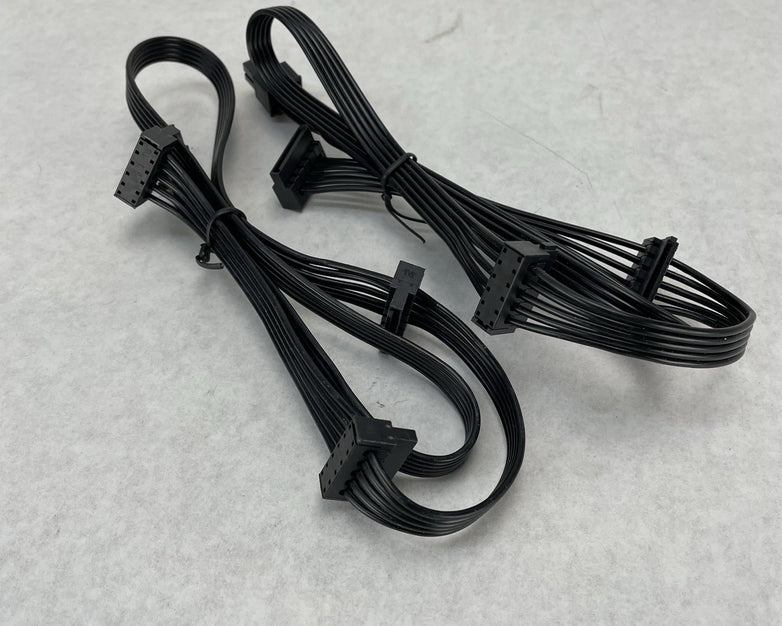 Unbranded 6 Pin to 3 x SATA Driver Power Supply Modular Cable Lot of 2