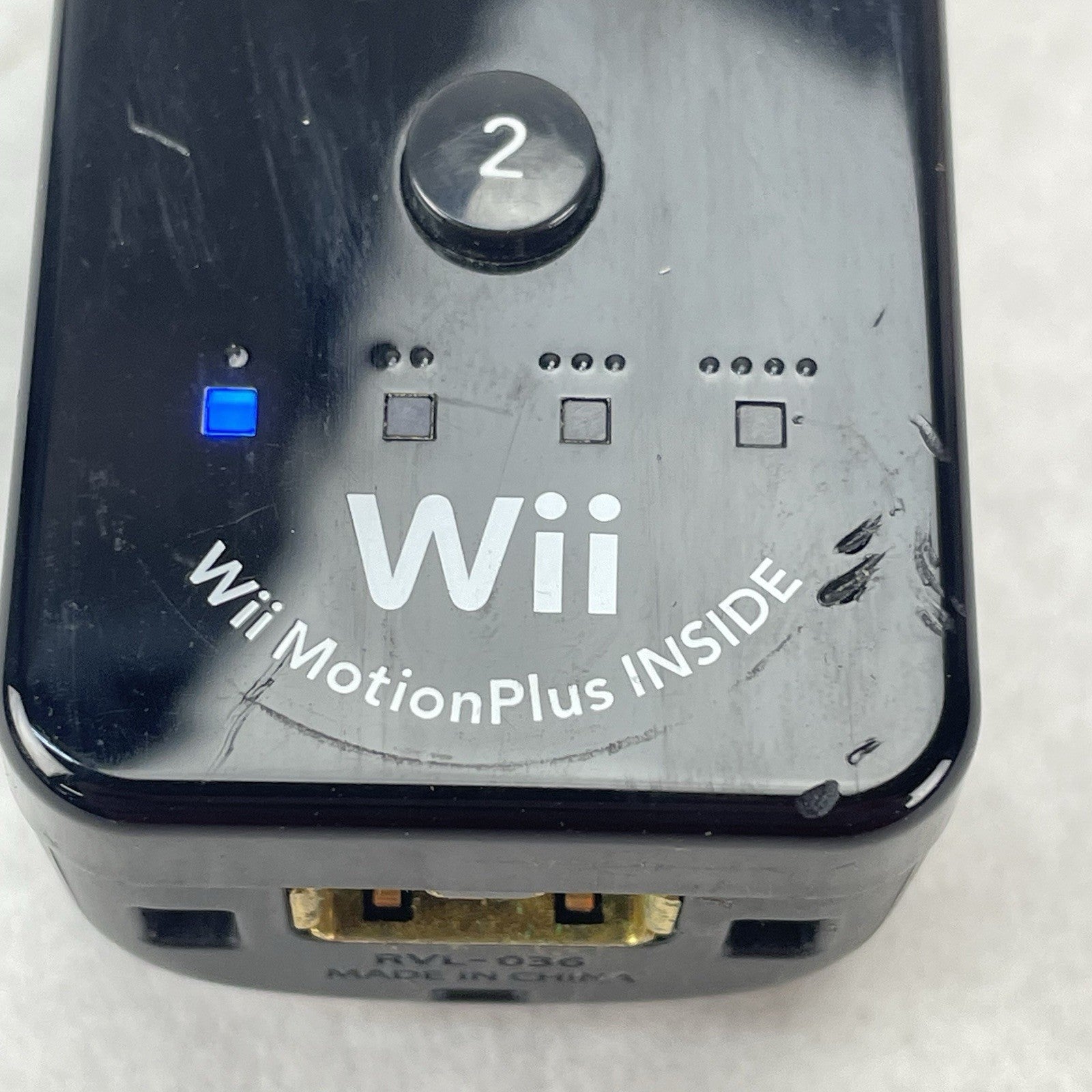 Nintendo Black Motion Plus Wii Controller OEM RVL-0365