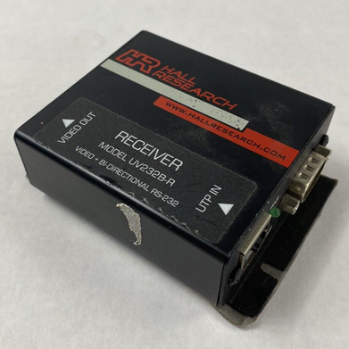 Hall Research Receiver UV232B-R Video + Bi-Directional RS-232 Untested