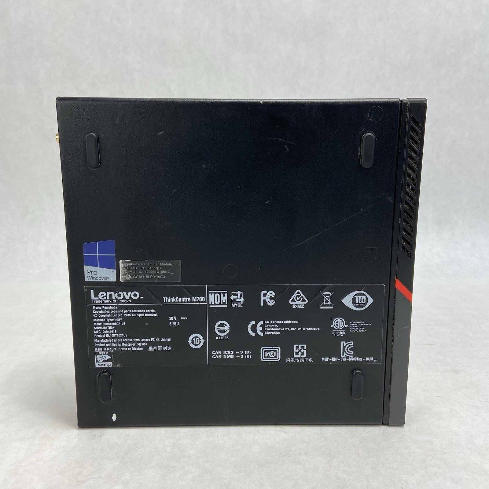 Lenovo M700 MFF Intel Core i3-6100T 3.2GHz 4GB RAM No AC/HDD/OS4