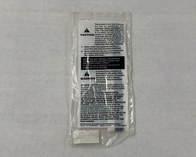 SUN 250-1007-01 Brand 3M 2209 Static Protection Wrist Grounder Lot of (6)
