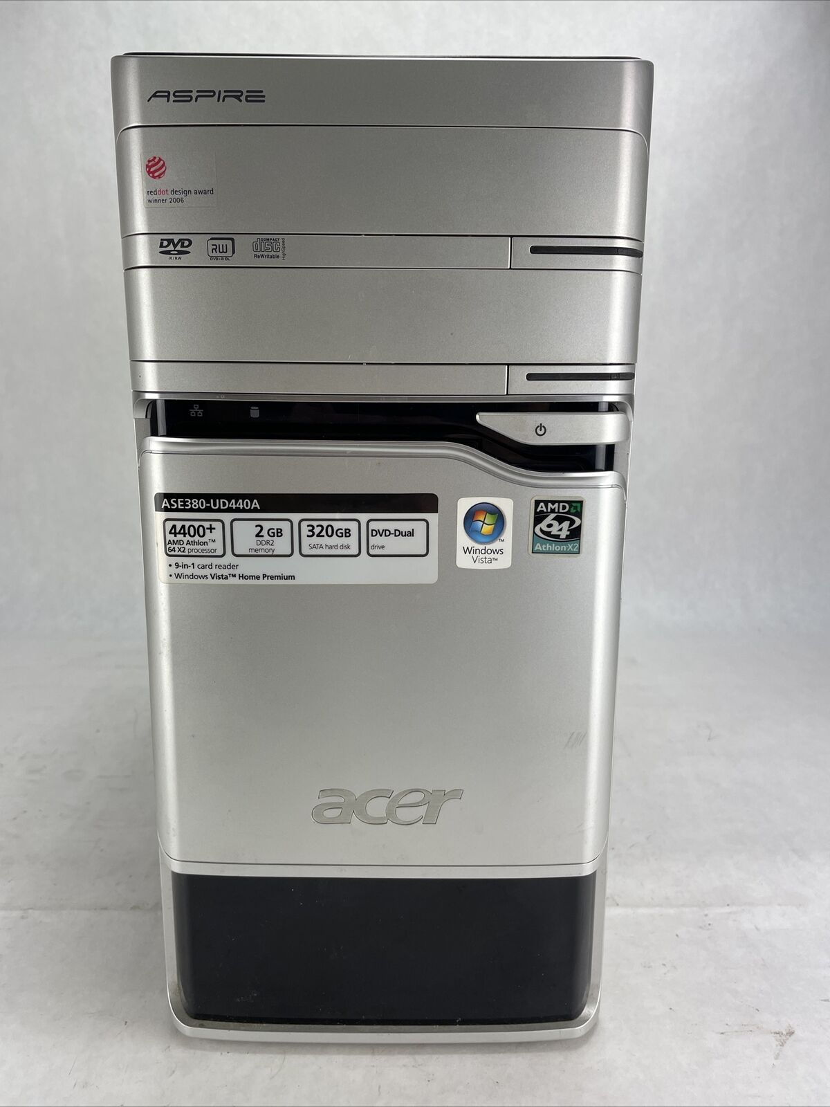 Acer Aspire ASE380-UD440A MT AMD Athlon 64 x2 2.31GHz 2GB RAM No HDD No OS