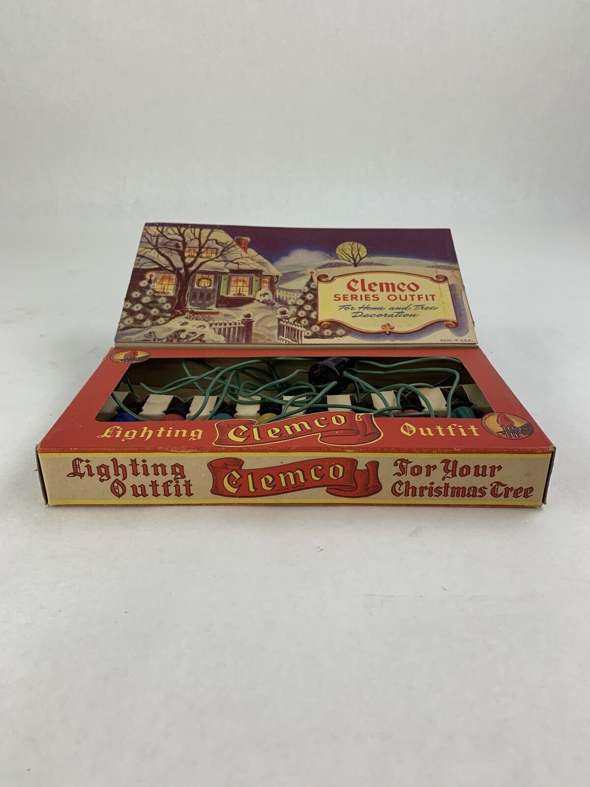 ClemCo 505 8 Bulb Lighting Outfit w/ Original Box Vintage Untested