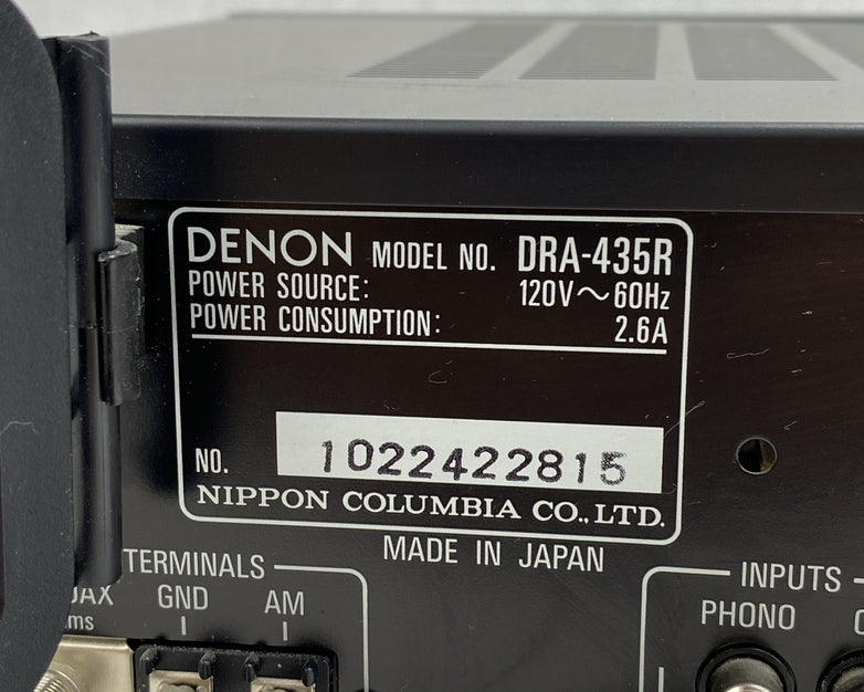 Denon DRA-435R Precision Audio Component AM-FM Stereo Receiver With Antenna