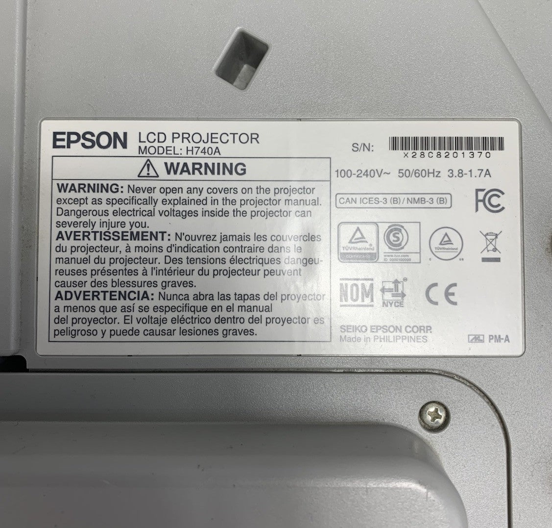 Epson PowerLite 695Wi H740A LCD Lamp Projector 3941 Lamp Hours - No Remote7