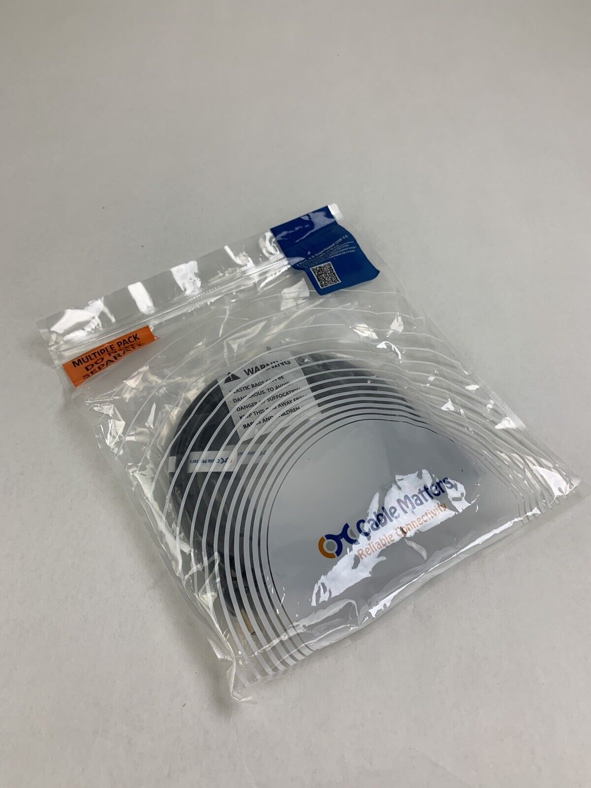 Lot of 2 2-Pack Cable Matters USB 3.0 Type A SuperSpeed 6FT 200008-Black-6x2