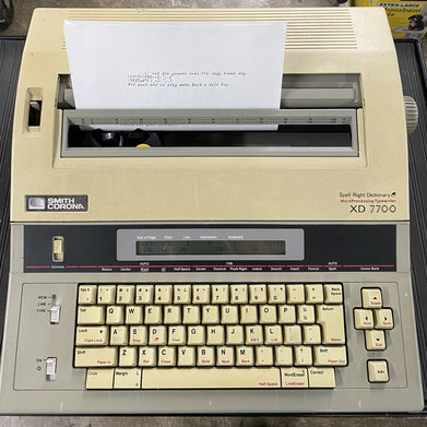 Smith Corona Electric Typewriter XD 7700 Word Processor Dictionary