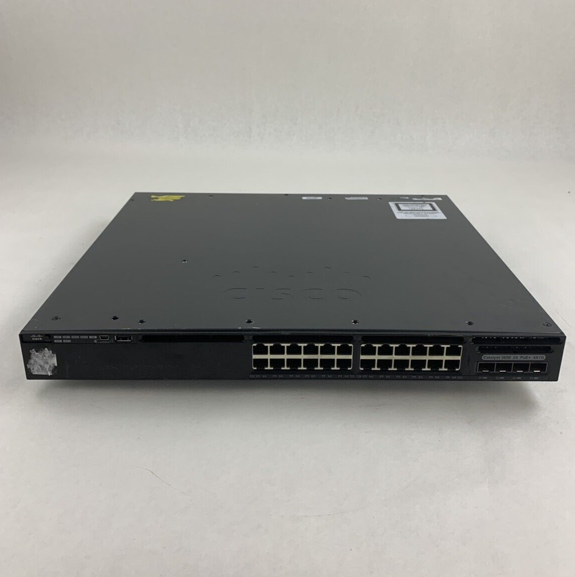 Cisco WS-C3650-24PS 24-Port Gigabit PoE Switch Managed Tested