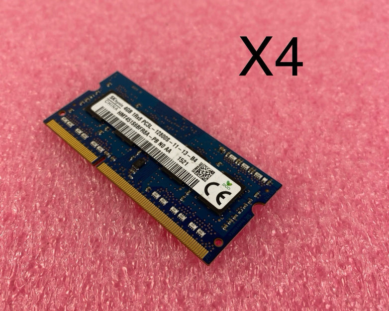 SK Hynix 4GB DDR3L PC3L-12800S Laptop Memory Ram HMT451S6BFR8A-PB - Lot of 5