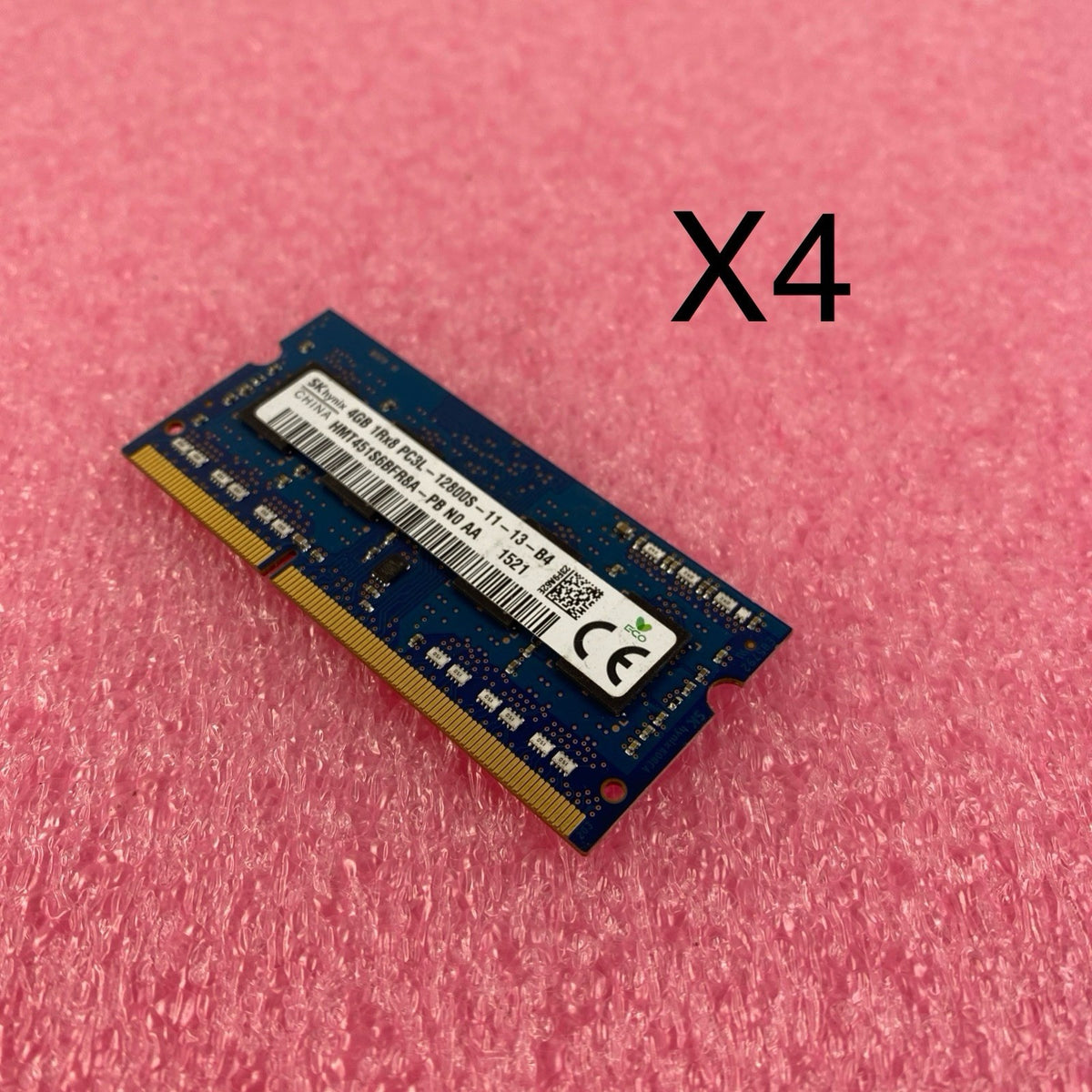 SK Hynix 4GB DDR3L PC3L-12800S Laptop Memory Ram HMT451S6BFR8A-PB - Lot of 50
