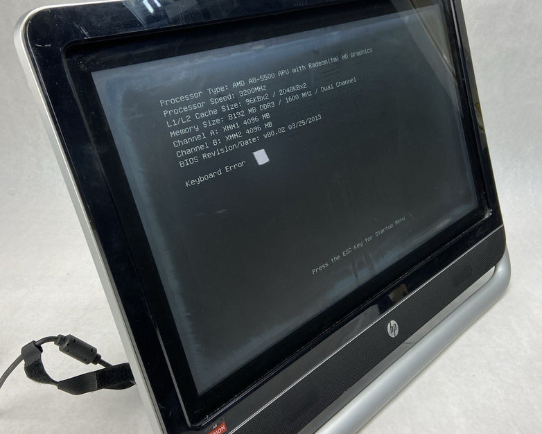 HP 23-F217C AIO AMD A8-5500 3.2GHz 8GB RAM No HDD No OS