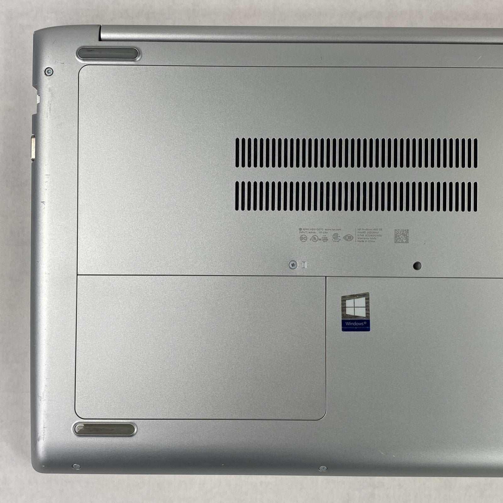HP ProBook 450 G5 Intel Core i5-7200U 2.50 GHz 8 GB RAM 15.6" No HDD No OS