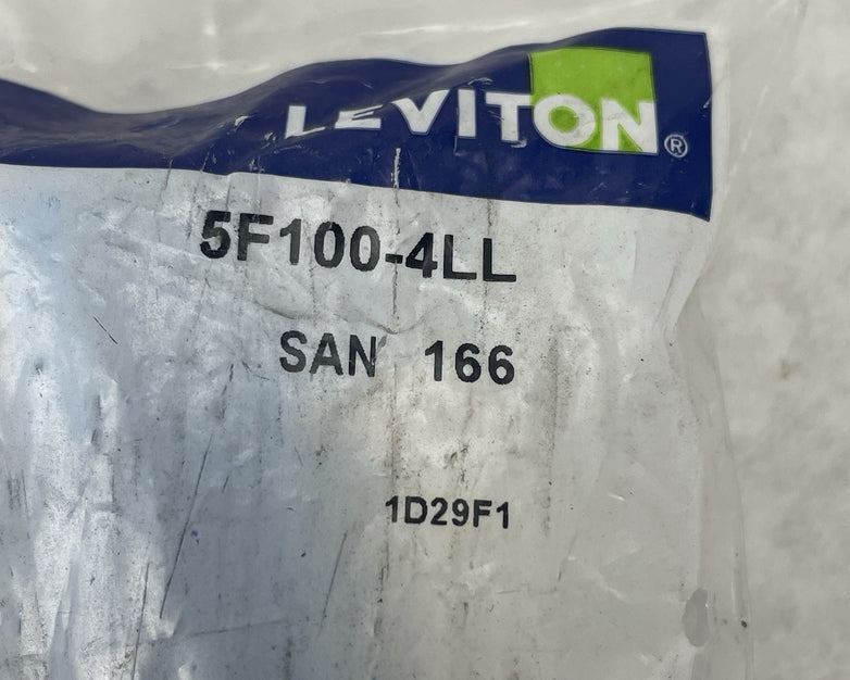 Leviton 5F100-4LL Precision Molded Fiber Adapter Plate Blue
