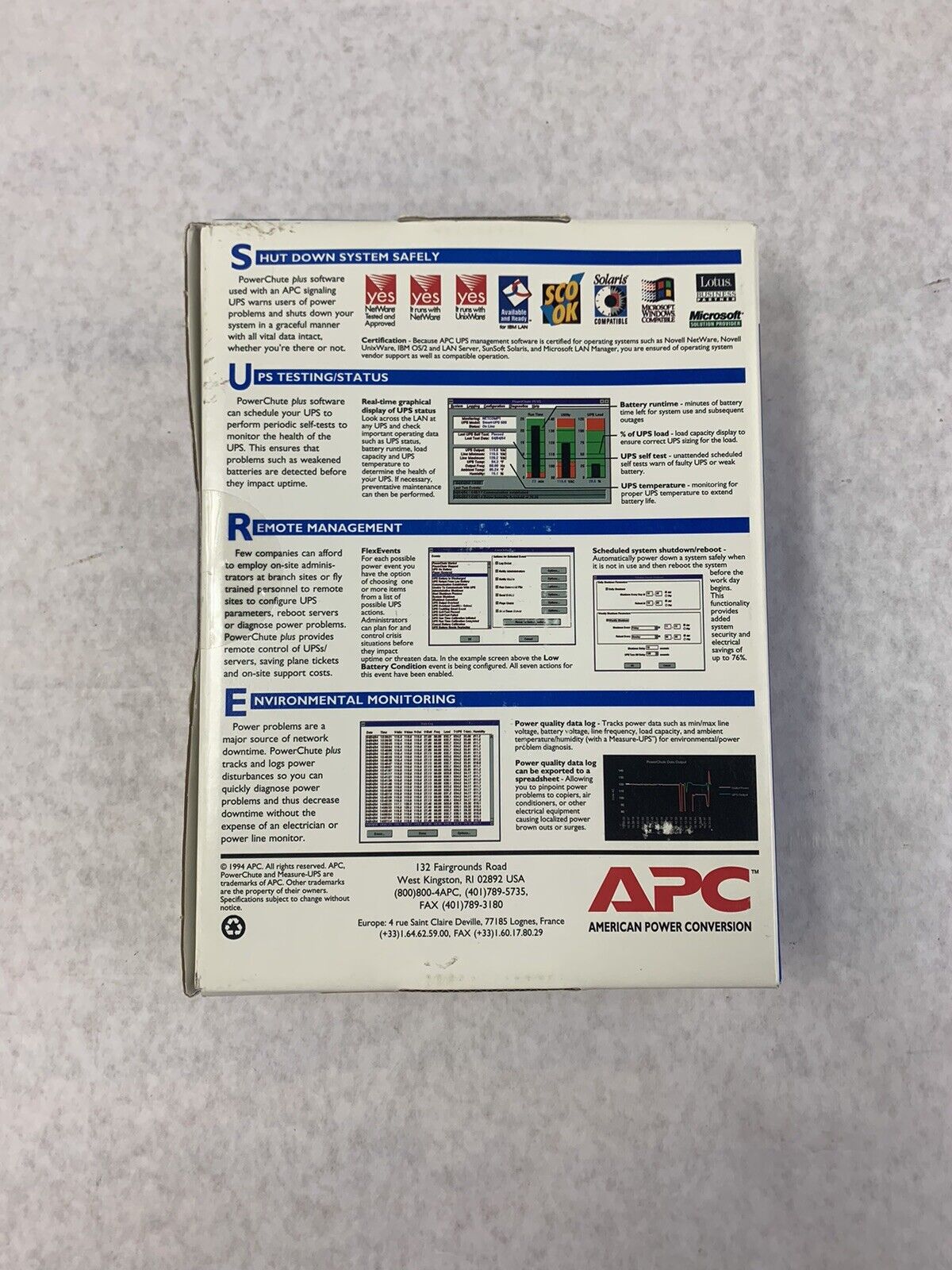 APC PowerChute Plus Windows NT Version P/N: AP9009 New V4.2.3