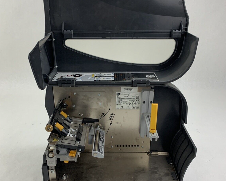 Zebra ZT220 ZT22042-D01000FZ Thermal Label Printer Tested Missing Clamp Handle