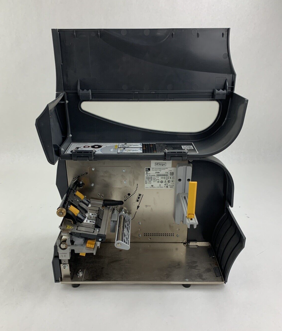 Zebra ZT220 ZT22042-D01000FZ Thermal Label Printer Tested Missing Clamp Handle