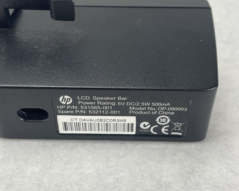 Black HP OP-090003 Wired USB Soundbar Lot of 3