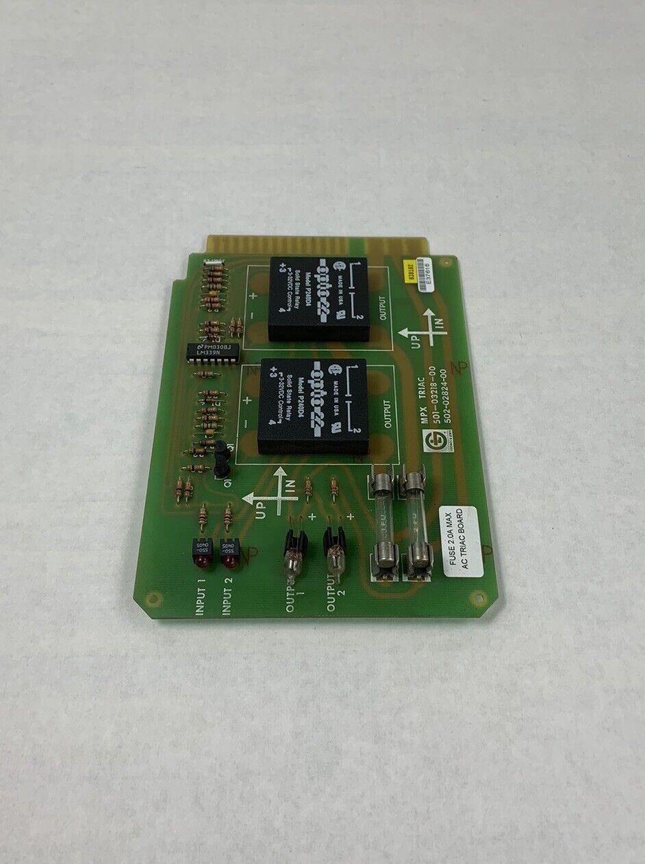 Giddings & Lewis MPX Triac 501-03218-00  502-02824-00 Circuit Board (Lot of 2)