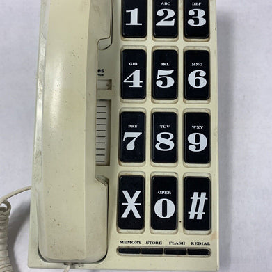 Vintage BELL EZ Button Big Button Corded Phone