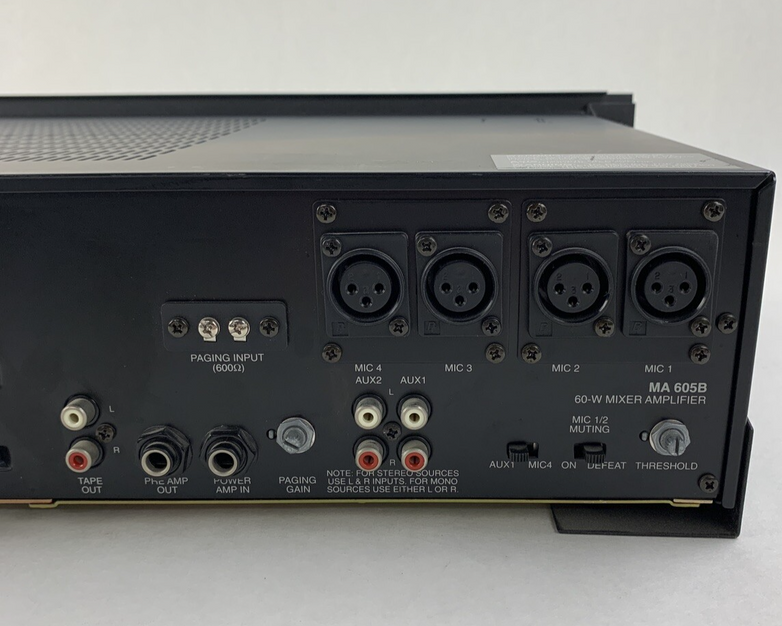 University Sound  MA605B  60-Watt Mixer-Amplifier Tested