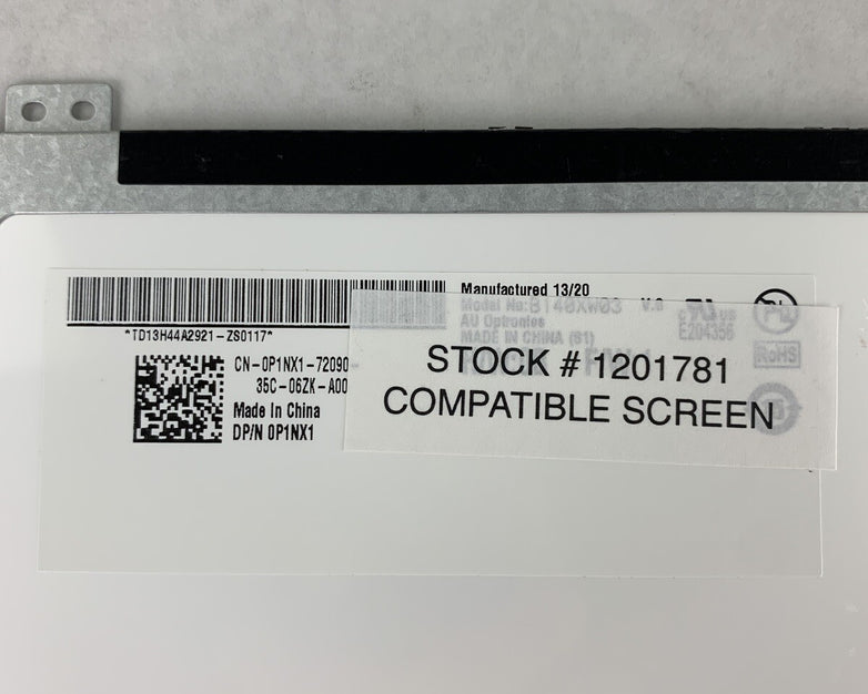 Dell Replacement Laptop LCD Screen 14.0" WXGA LED 0P1NX1 B140XW03
