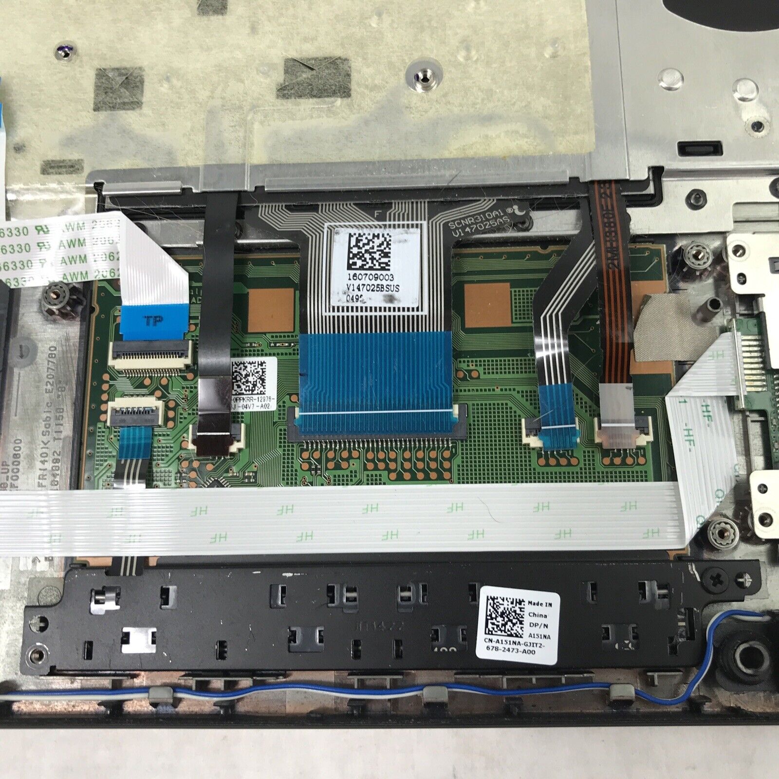 Dell A151N6 Latitude 5570 Palmrest Touchpad BIC03 A151N6 w/ Keyboard FP37Y