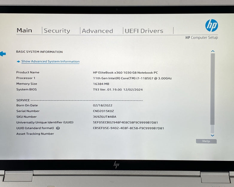 HP EliteBook x360 1030 G8 13.3" Touch i7-1185G7 3.00 GHz 16 GB RAM No HDD No OS