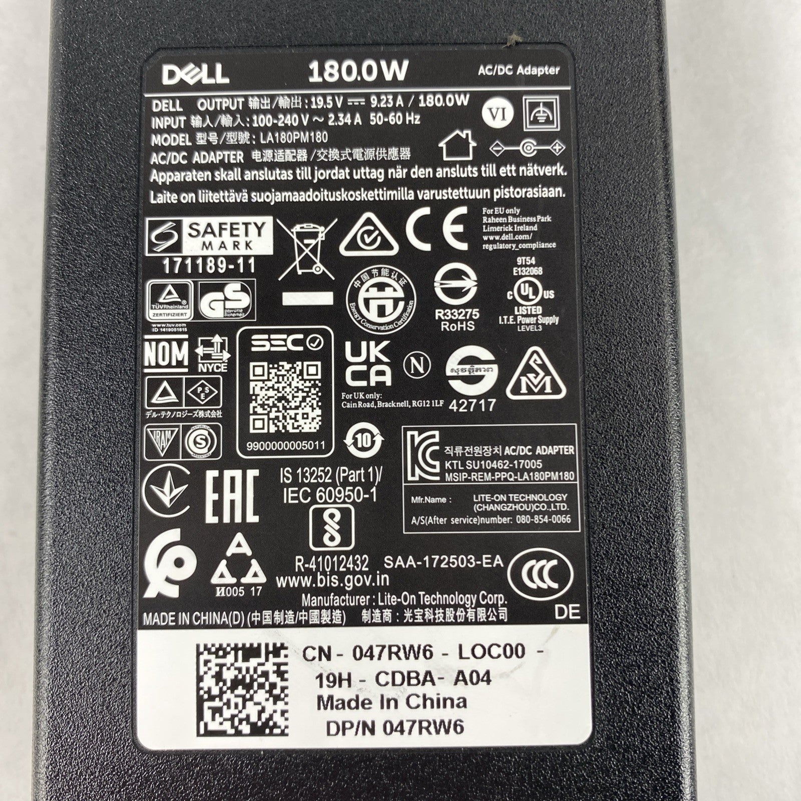 Dell LA180PM180 180W AC/DC Adapter Lot of 24