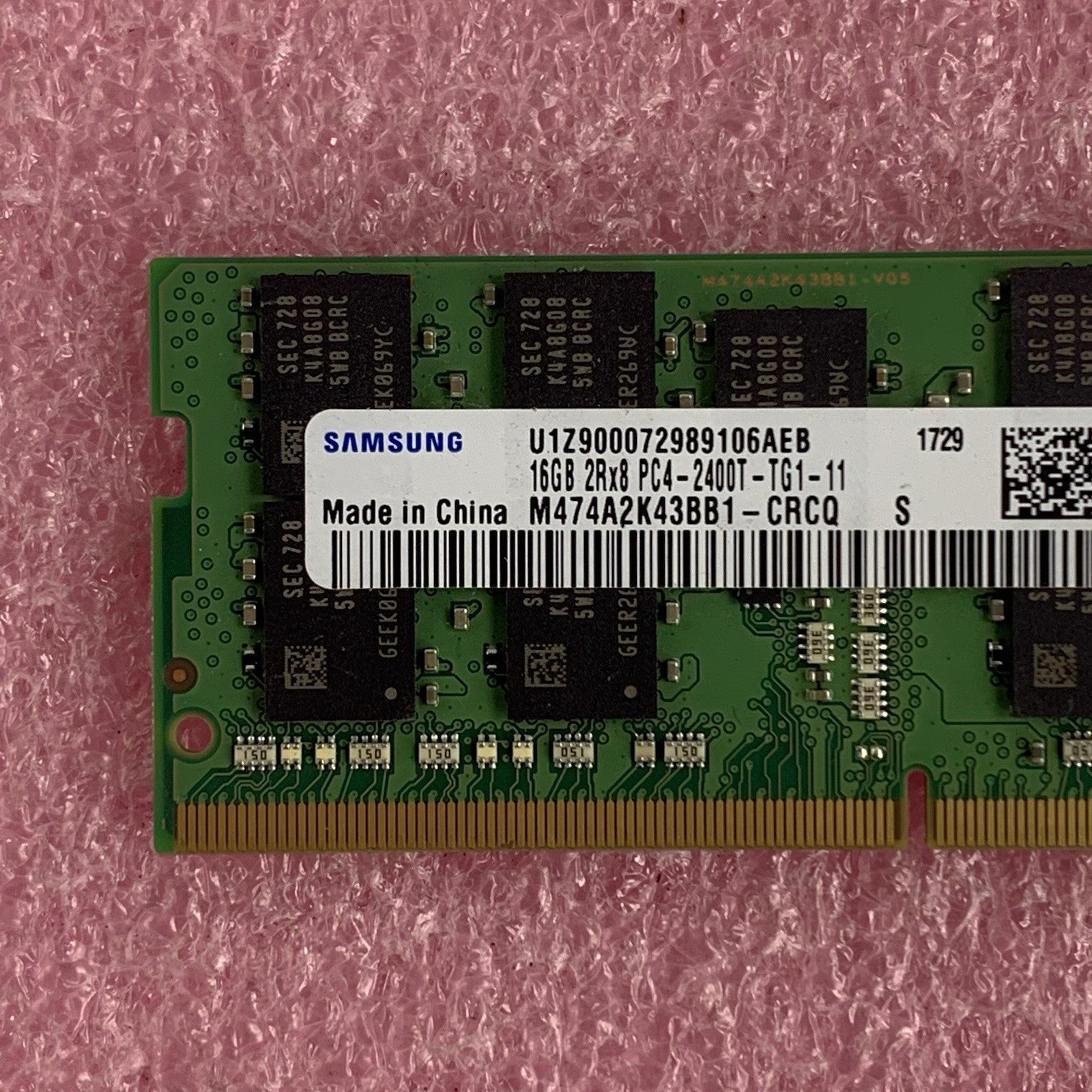 Samsung M474A2K43BB1-CRCQ 16 GB PC4-2400T-TG1-11 SODIMM Laptop Memory Ram2
