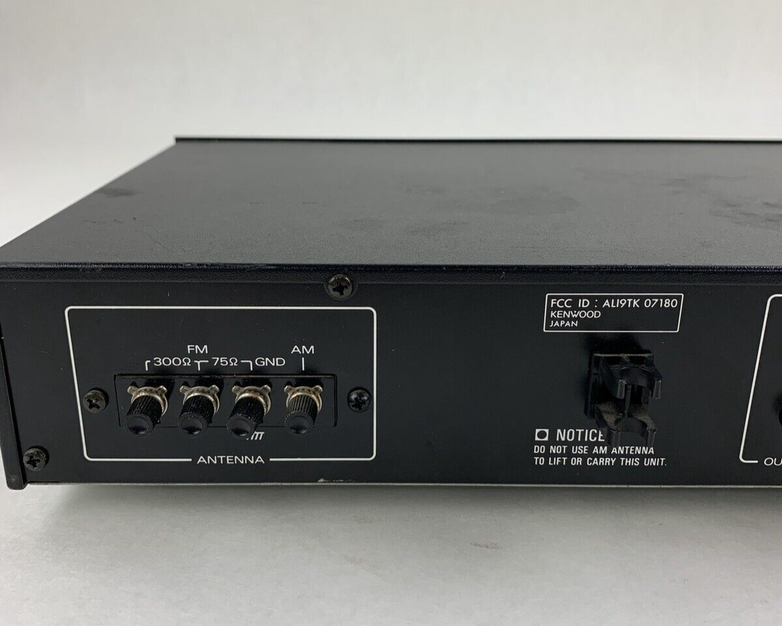 Kenwood KT-31B AM-FM Stereo Tuner Black Tested