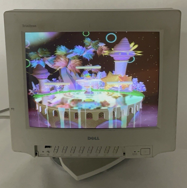 Dell Trinitron UltraScan D1526TX-HS 15" PC CRT Gaming Monitor No Power Cord