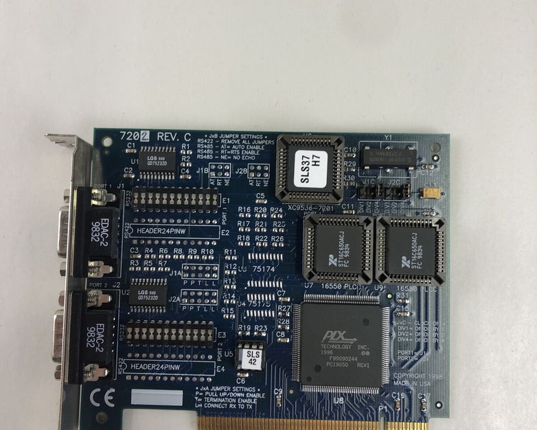 Black Box IC140C-R2 Used Circuit Board Dual Port Serial RS232 Card