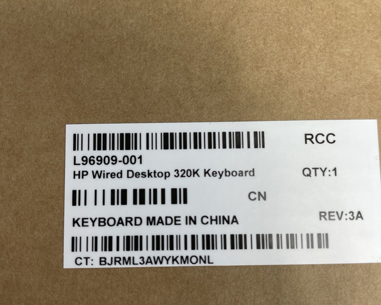 HP Black Slim Wired USB Keyboard US L96909 - 001 Lot of 10