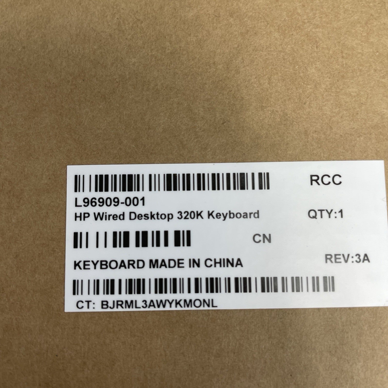 HP Black Slim Wired USB Keyboard US L96909 - 001 Lot of 10