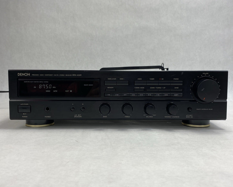 Denon DRA-435R Precision Audio Component AM-FM Stereo Receiver With Antenna