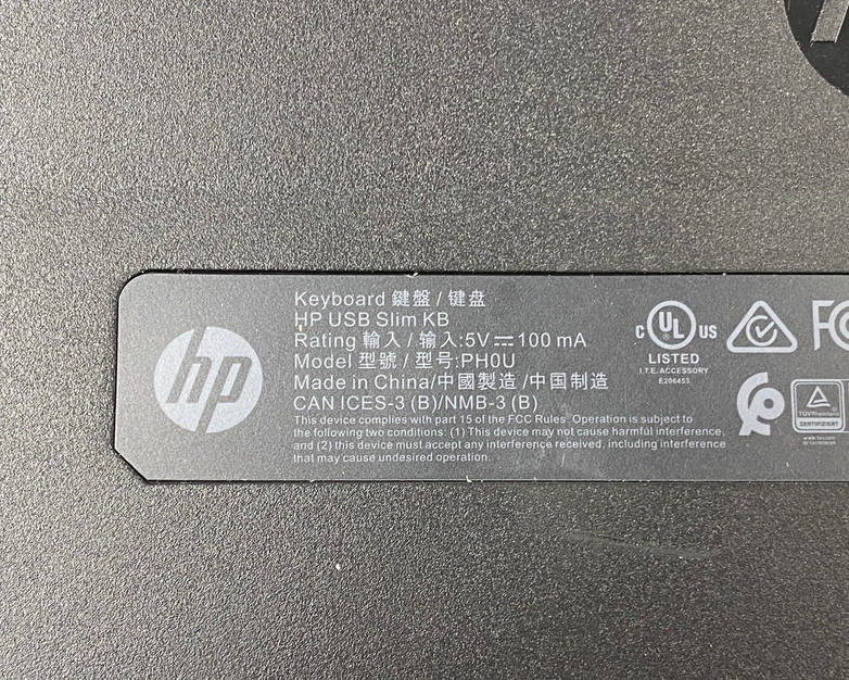 Lot of 3 HP PH0U USB Slim Keyboard Tested