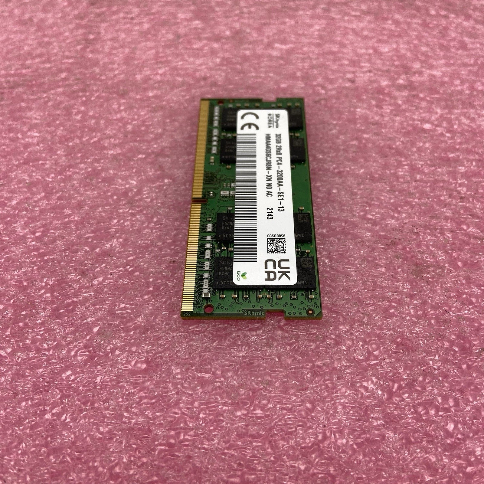 SK Hynix 32GB 2Rx8 PC4-3200AA-SE1-13 HMAAGS6CJR8N-XN NO AC2