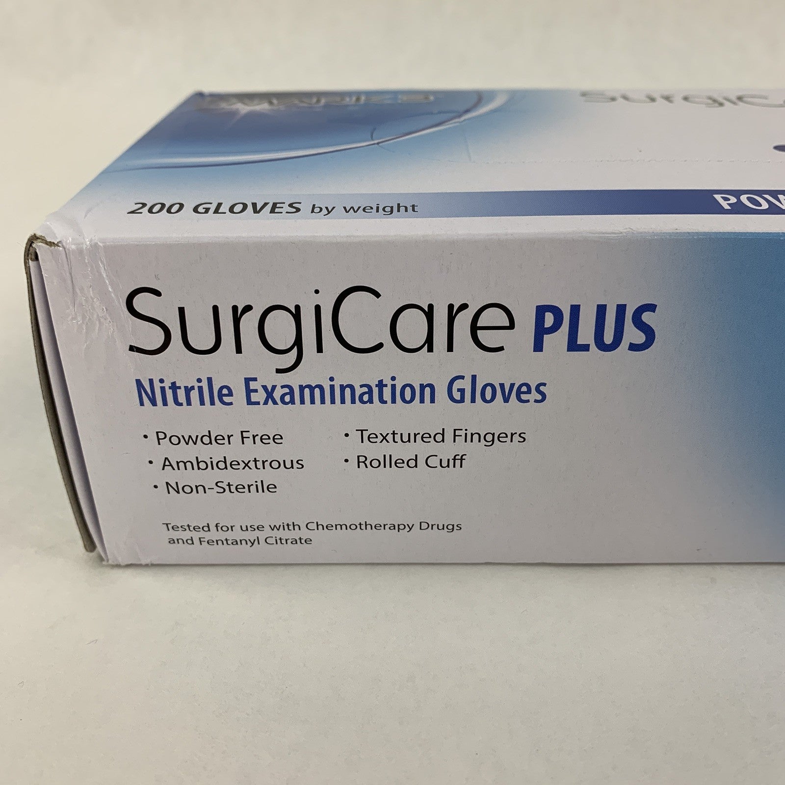 SurgiCare Plus Nitrile Exam Gloves Blue 200 Count Large  MARK3 1933 New