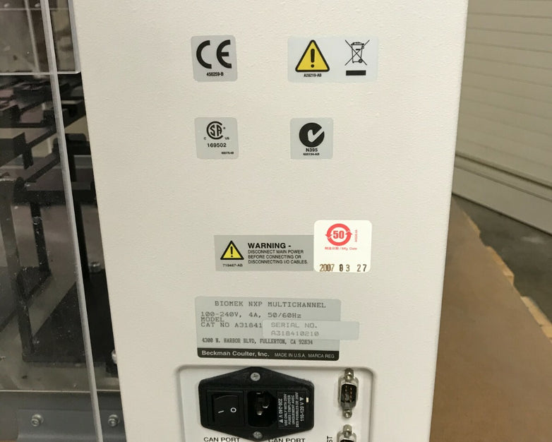 Beckman A31841 Biomek NXP Multichannel Liquid Handler Workstation, P200/96 Head