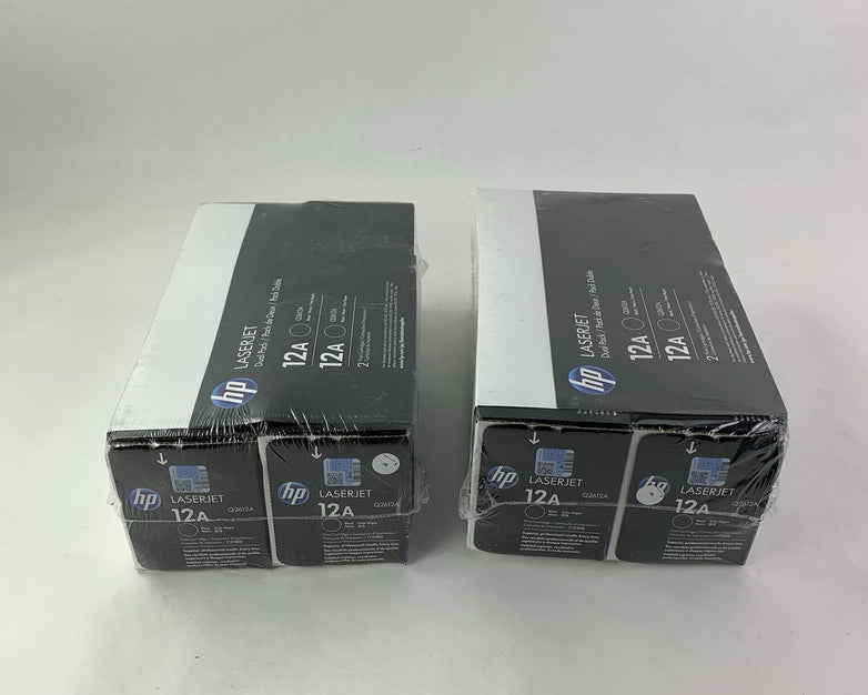 HP Q2612D LaserJet 12A Black Dual Pack Print Cartridges Pack of 2 - New